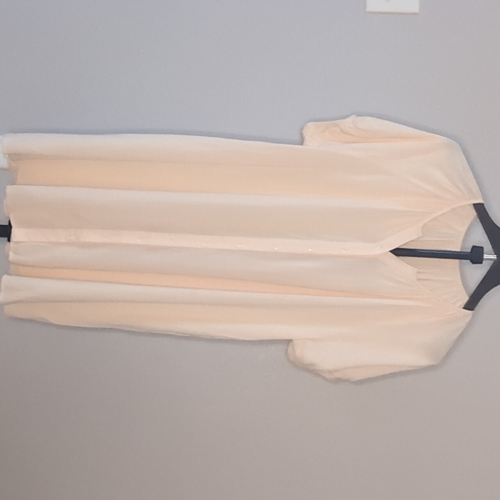 Cream Button-Up Dress